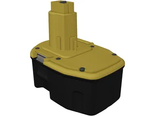 DeWALT 14.4v Battery 3D Model preview