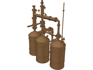 Fluid Transfer System 3D Model preview