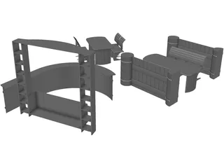 Baranya Rack Cafe 3D Model preview
