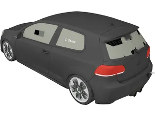 Volkswagen Golf VI GTR 3D Model preview
