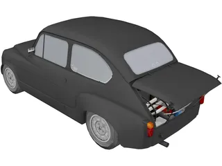 Fiat Abarth 1000TC 3D Model preview