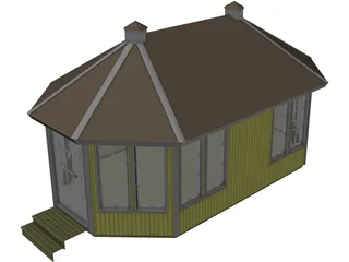 Summerhouse 3D Model preview