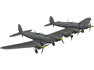 Heinkel He 111Z 3D Model preview