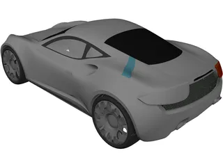 Sports Car Concept 3D Model preview