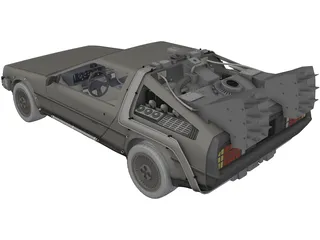DMC DeLorean (1980) 3D Model preview