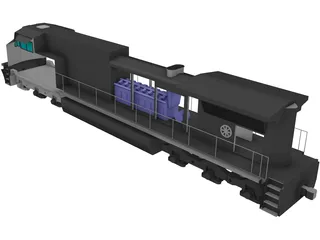 GE Dash 9-CW44 Locomotive 3D Model preview