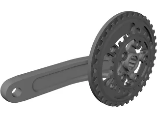 Race Face Turbine Right Crank 3D Model preview