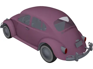 Volkswagen Beetle (1963) 3D Model preview