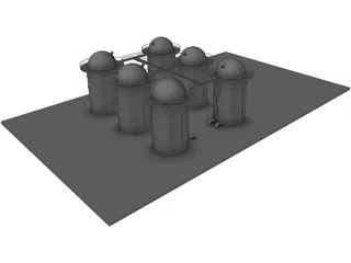 Silos Complex 3D Model preview