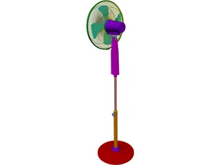 Leggy Fan 3D Model preview