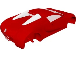 Bugatti Veyron Body 3D Model preview