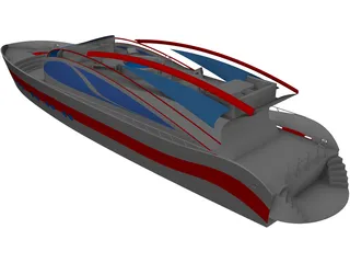 Super Yacht 34M 3D Model preview