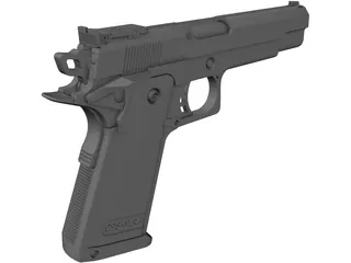 OPS-M.R.P Cal.45 Pistol 3D Model preview