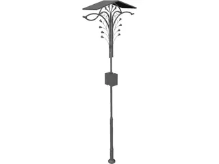 Street Lamp Solarcell 3D Model preview
