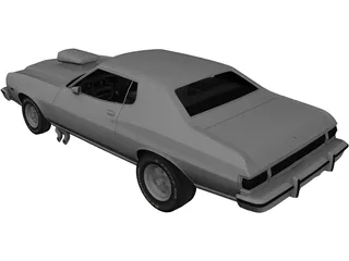 Ford Gran Torino (1973) 3D Model preview