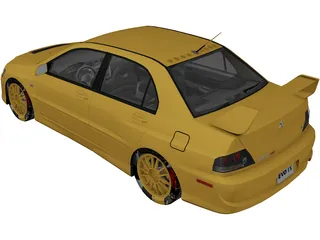 Mitsubishi Lancer Evolution IX MR (2005) 3D Model preview