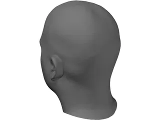 Human Male Scanned Head 3D Model preview