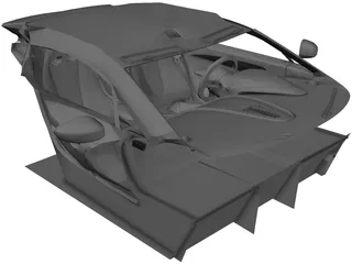 Aston Martin One-77 Interior 3D Model preview