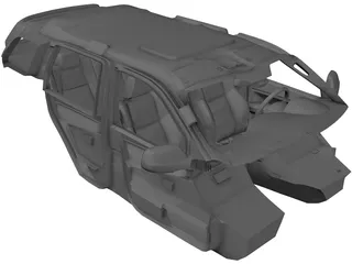 Jeep Grand Cherokee SRT 8 Interior (2008) 3D Model preview