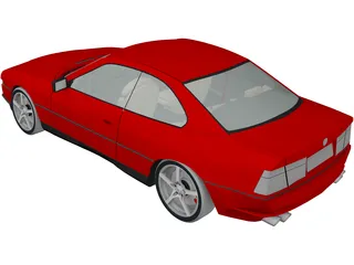 BMW 850i 3D Model preview