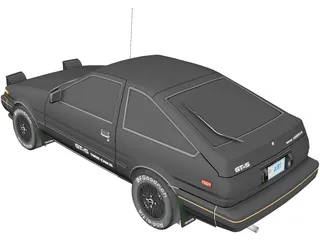 Toyota Corolla GT-S AE86 (1983) 3D Model preview