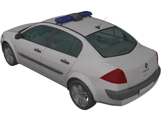 Renault Megane Police 3D Model preview