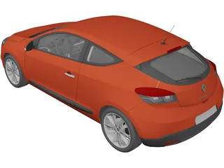 Renault Megane Coupe 3D Model preview