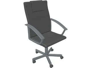 Leather Office Chair 3D Model preview