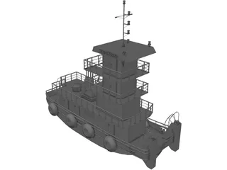 Empurrador Naval Norte 3D Model preview