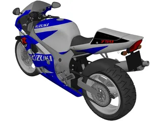 Suzuki GSX-R 750 3D Model preview