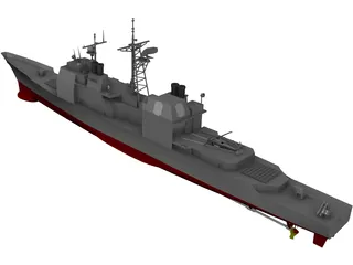 Ticonderoga Class Cruiser 3D Model preview