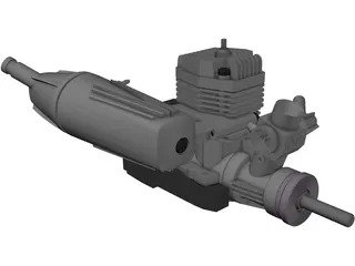 RC OS Engine AX35 3D Model preview