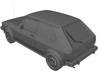 Volkswagen Rabbit Mk1 3D Model preview