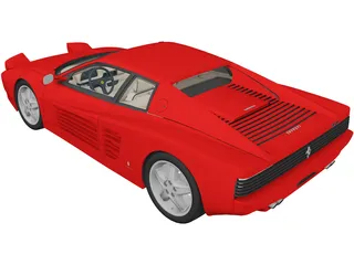 Ferrari 512 Testarossa 3D Model preview