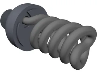 CFL Lamp 3D Model preview