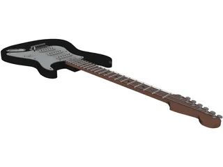 Fender Stratocaster Guitar 3D Model preview