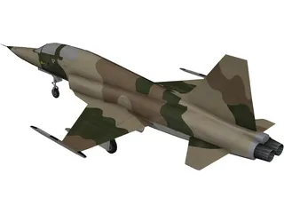 Northrop F-5E Tiger II 3D Model preview