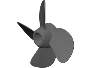 Propeller 4 Blade 3D Model preview