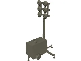 Light Tower 3D Model preview