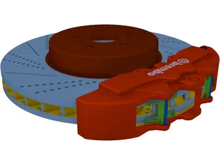 Brembo Brake 3D Model preview