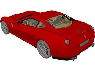 Ferrari 599 GTB Fiorano 3D Model preview
