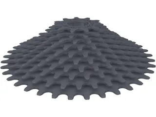 Rear Cassette 10-speed 11-38 3D Model preview