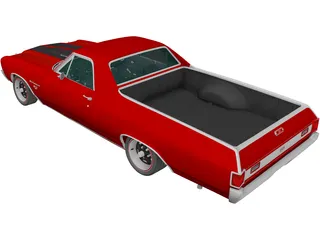 Chevrolet El Camino SS 454 (1970) 3D Model preview