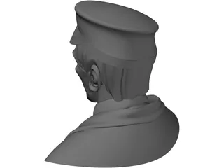 Man in Hat and Suit 3D Model preview