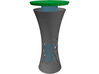 Water Tower Moglingen 3D Model preview