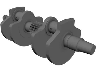 Honda VFR 400 NC30 Crankshaft 3D Model preview