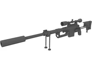 CheyTac M-200 Intervention 3D Model preview