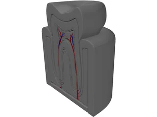 Tooth Cutaway 3D Model preview