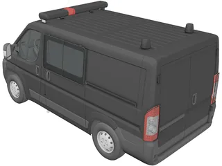 Fiat Ducato Police 3D Model preview