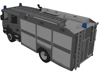 Scania Fire Truck 3D Model preview